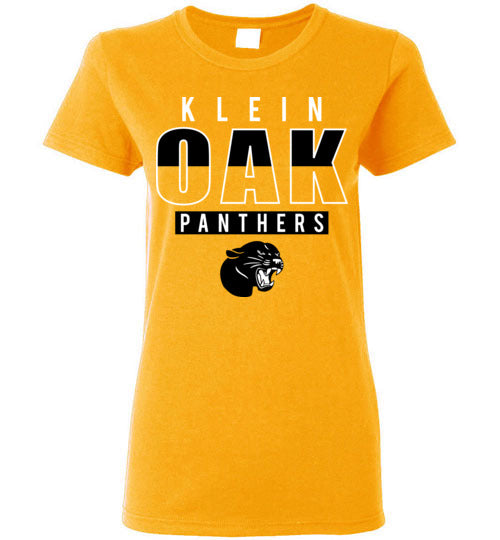 Klein Oak High School Panthers Women's Gold T-shirt 23