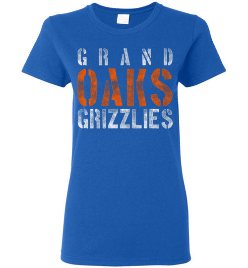 Grand Oaks High School Grizzlies Women's Royal T-shirt 17