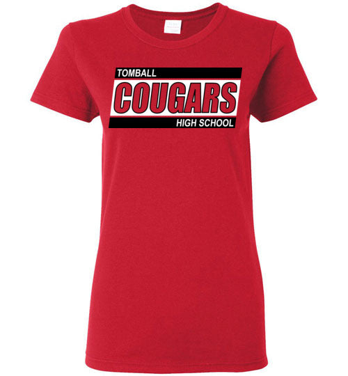 Tomball High School Cougars Women's Red T-shirt 72