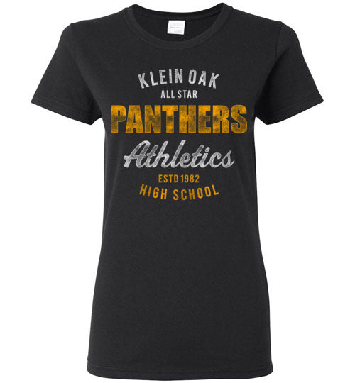 Klein Oak High School Panthers Women's Black T-shirt 34