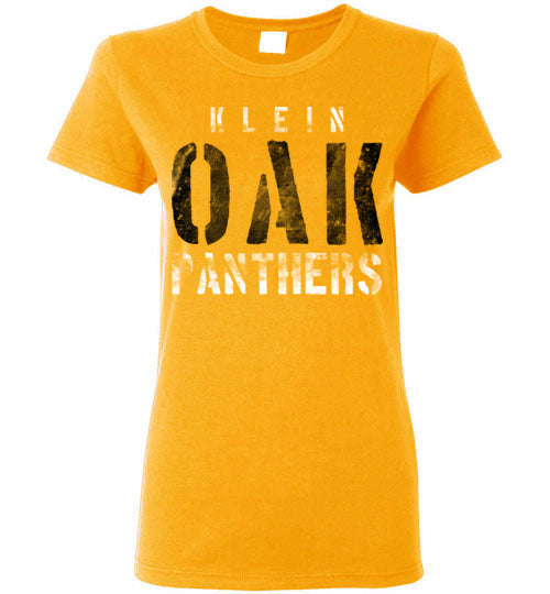 Klein Oak High School Panthers Women's Gold T-shirt 17