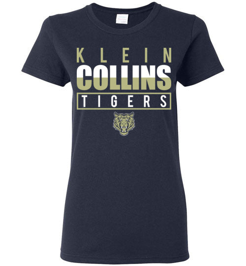 Klein Collins High School Tigers Navy Women's T-shirts 29