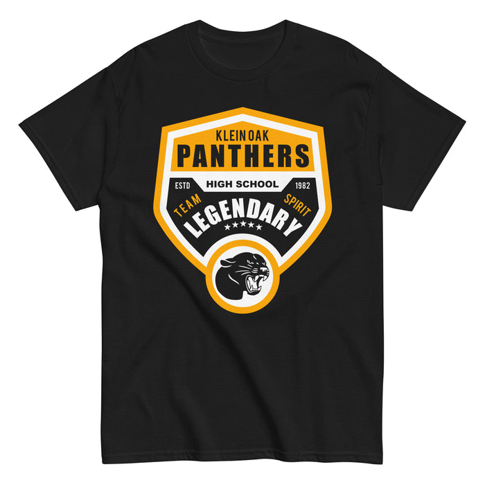 Klein Oak High School Panthers Classic Unisex Black T-shirt 14