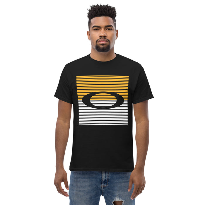 Man wearing a Klein Oak High School Panthers Classic Unisex Black T-shirt 27