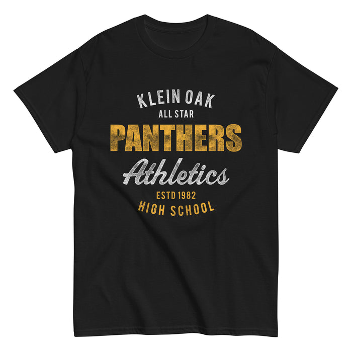 Klein Oak High School Panthers Classic Unisex Black T-shirt 34