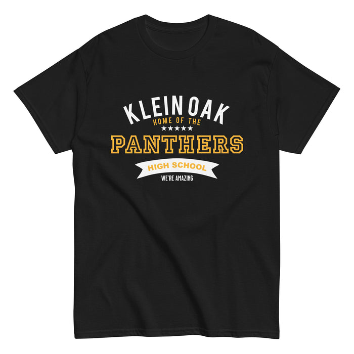 Klein Oak High School Panthers Classic Unisex Black T-shirt 96