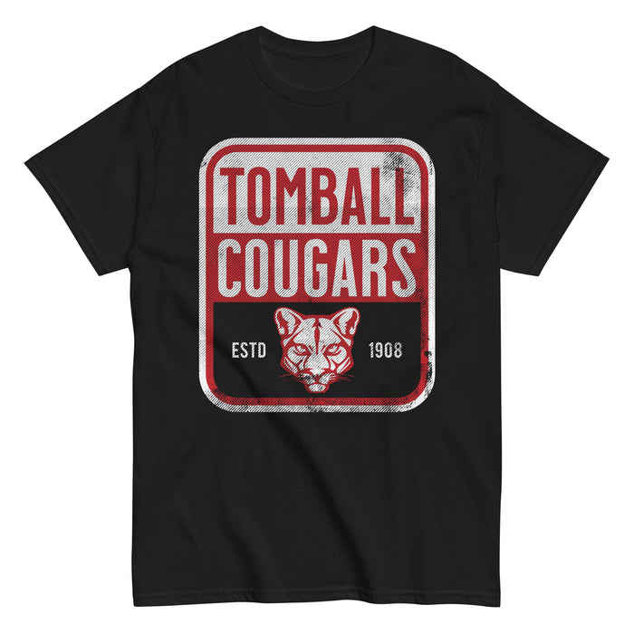 Tomball High School Cougars Classic Unisex Black T-shirt 01