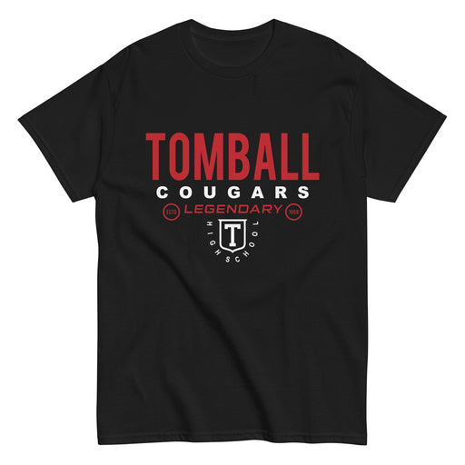 Tomball High School Cougars Classic Unisex Black T-shirt 03