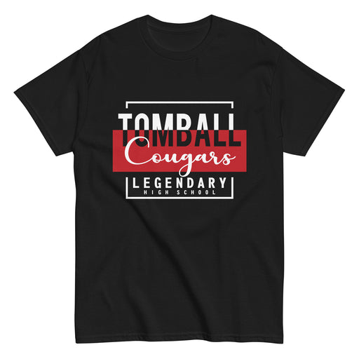 Tomball High School Cougars Classic Unisex Black T-shirt 05