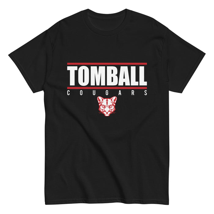 Tomball High School Cougars Classic Unisex Black T-shirt 07