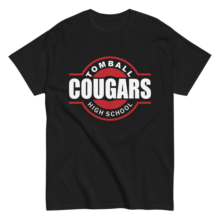 Tomball High School Cougars Classic Unisex Black T-shirt 11