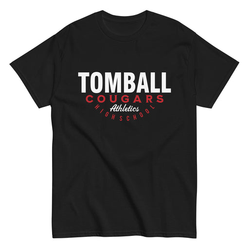 Tomball High School Cougars Classic Unisex Black T-shirt 12