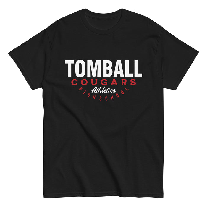 Tomball High School Cougars Classic Unisex Black T-shirt 12