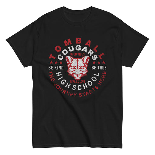 Tomball High School Cougars Classic Unisex Black T-shirt 16