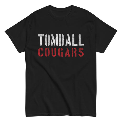 Tomball High School Cougars Classic Unisex Black T-shirt 17