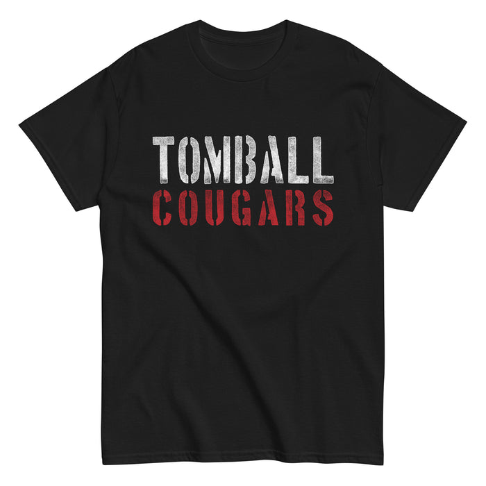 Tomball High School Cougars Classic Unisex Black T-shirt 17