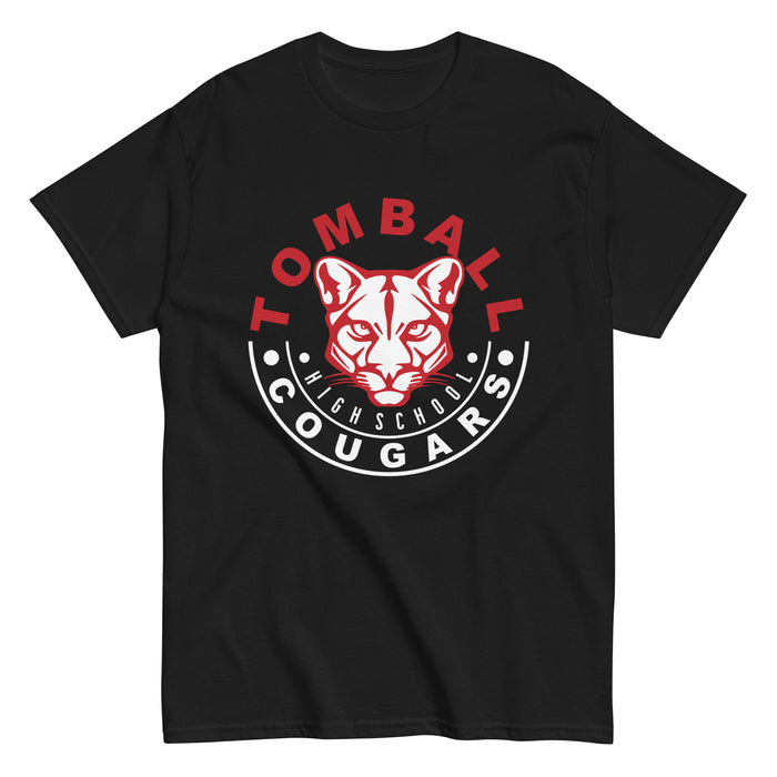 Tomball High School Cougars Classic Unisex Black T-shirt 19