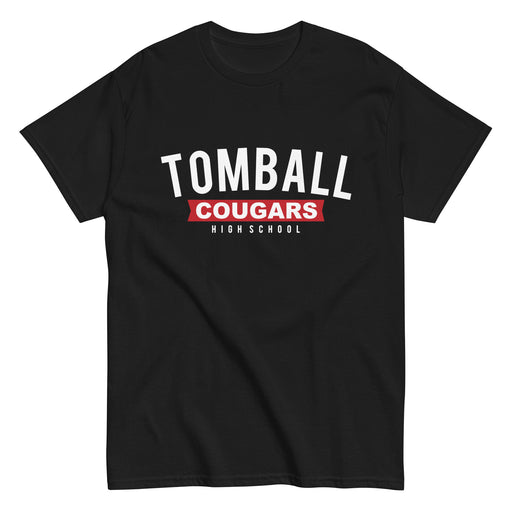 Tomball High School Cougars Classic Unisex Black T-shirt 21