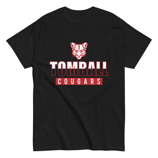 Tomball High School Cougars Classic Unisex Black T-shirt 23