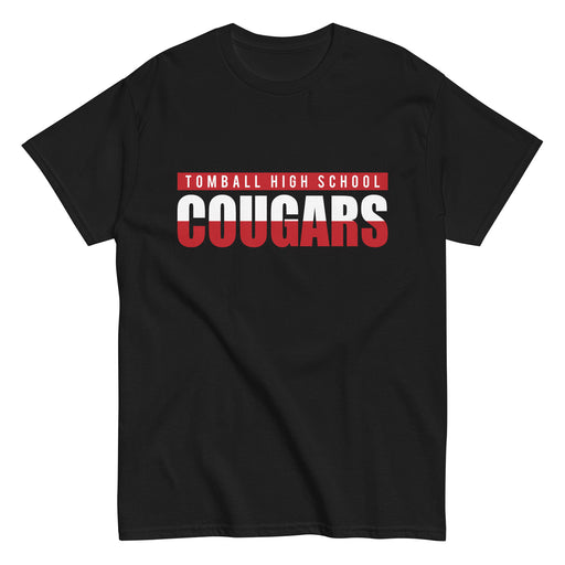 Tomball High School Cougars Classic Unisex Black T-shirt 25