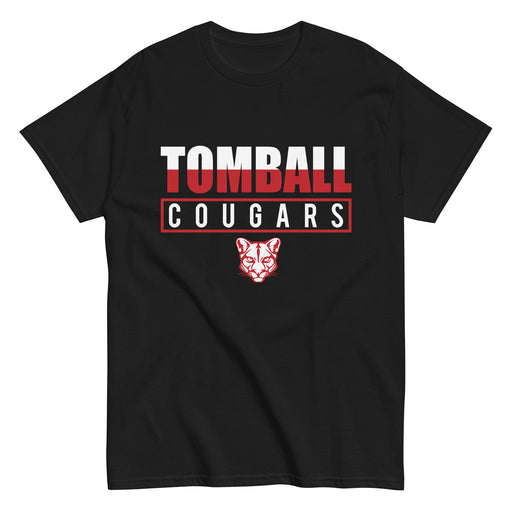 Tomball High School Cougars Classic Unisex Black T-shirt 29