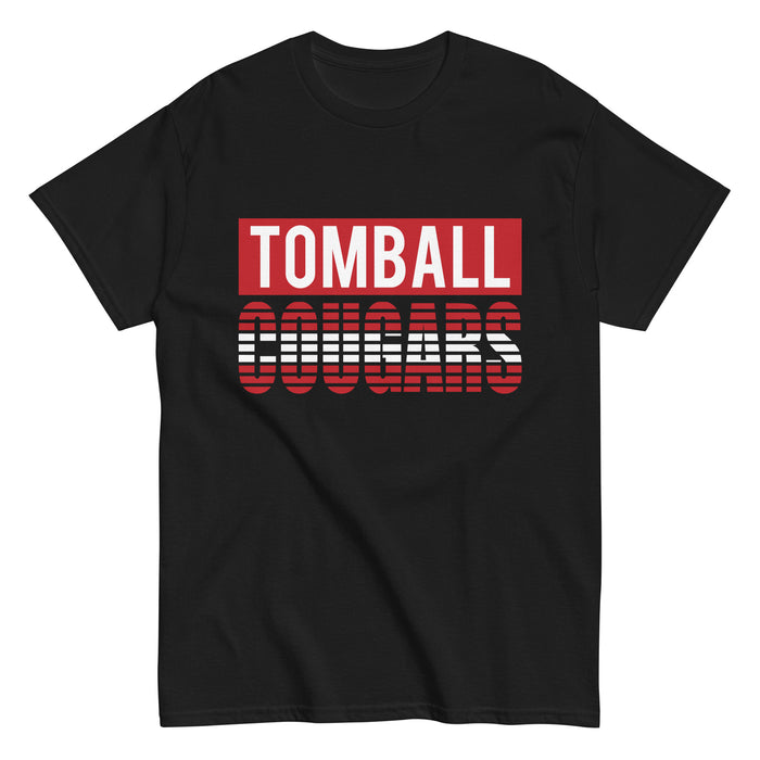 Tomball High School Cougars Classic Unisex Black T-shirt 35