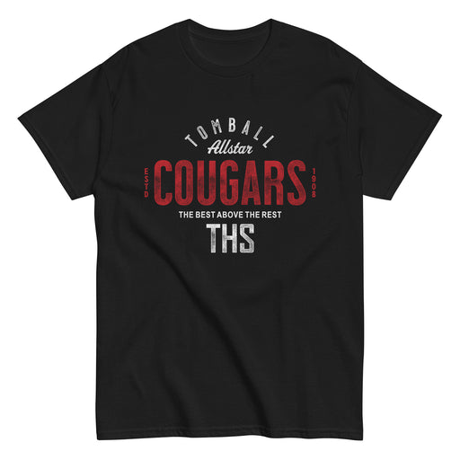 Tomball High School Cougars Classic Unisex Black T-shirt 40