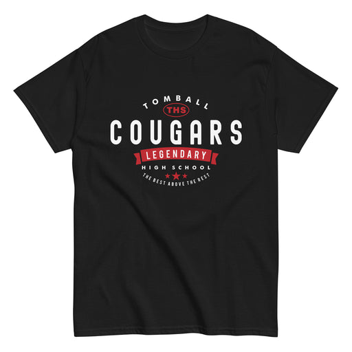 Tomball High School Cougars Classic Unisex Black T-shirt 44