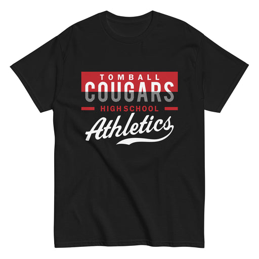 Tomball High School Cougars Classic Unisex Black T-shirt 48