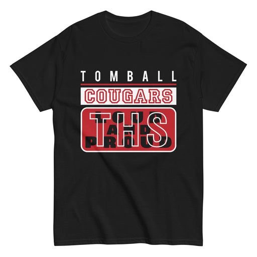 Tomball High School Cougars Classic Unisex Black T-shirt 86