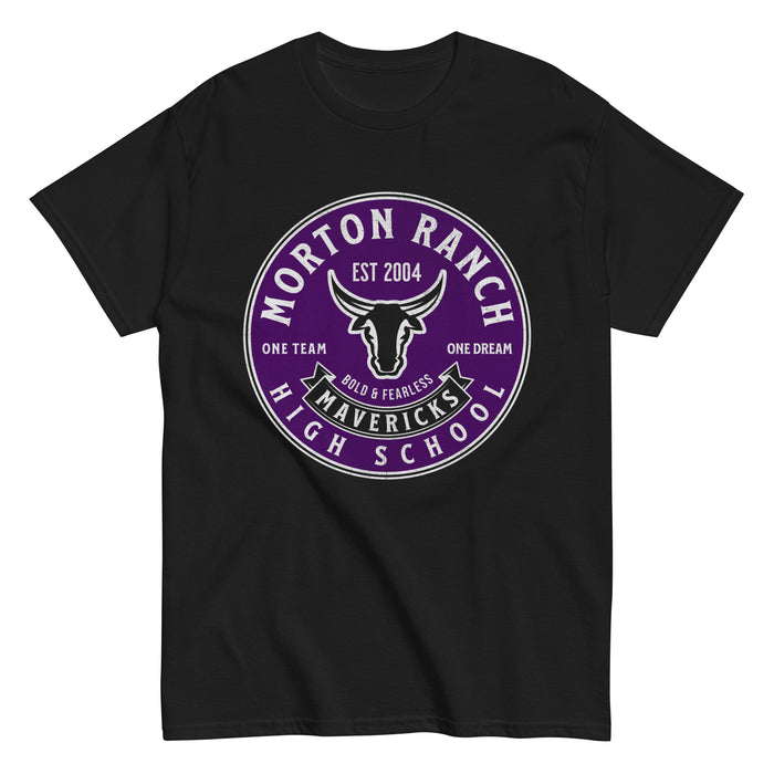 Morton Ranch High School Mavericks Classic Unisex Black T-shirt 209