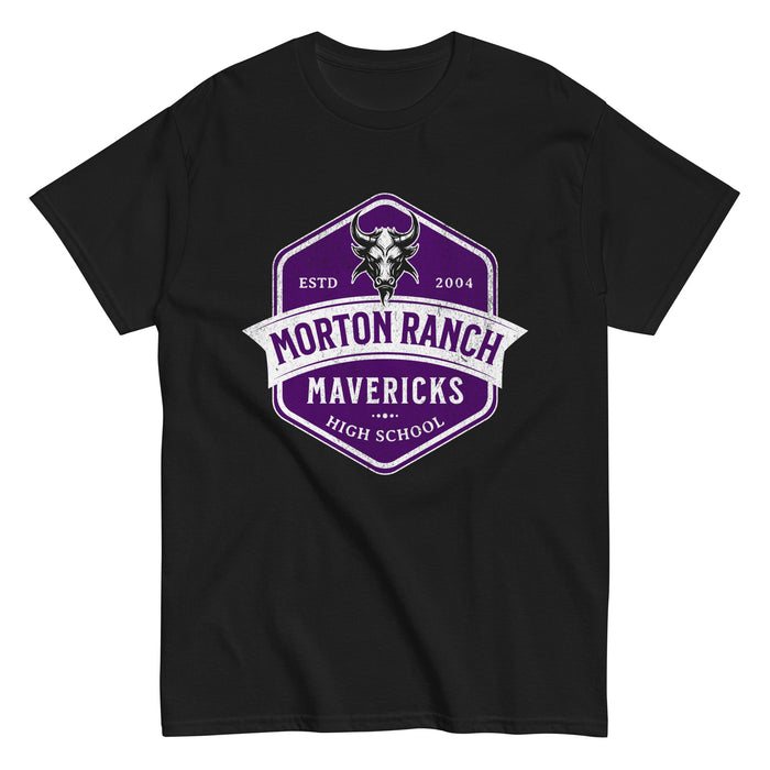 Morton Ranch High School Mavericks Classic Unisex Black T-shirt 216