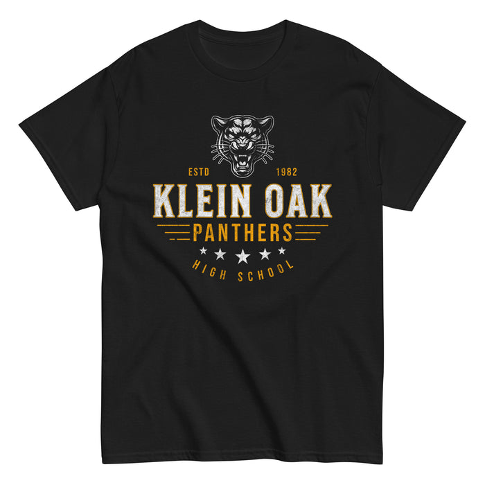 Klein Oak High School Panthers Classic Unisex Black T-shirt 204