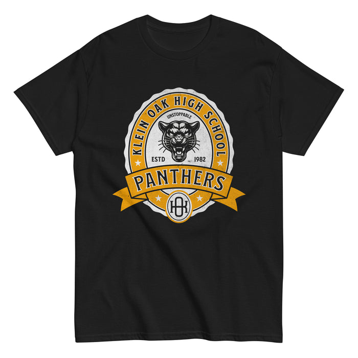 Klein Oak High School Panthers Classic Unisex Black T-shirt 209