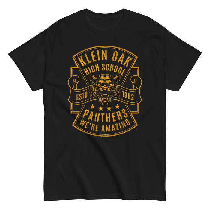 Klein Oak High School Panthers Classic Unisex Black T-shirt 212