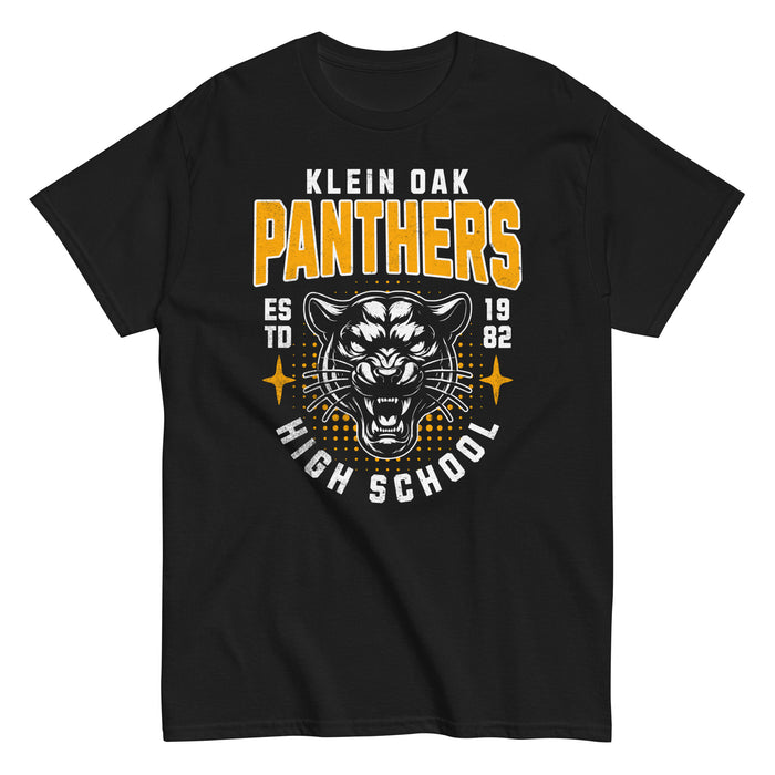 Klein Oak High School Panthers Classic Unisex Black T-shirt 217