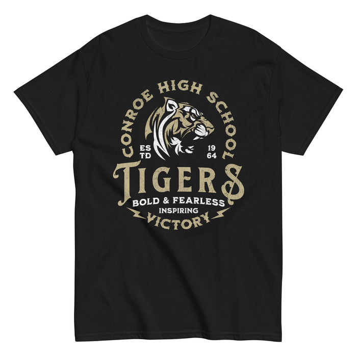 Conroe High School Tigers Black Classic Unisex T-shirt 206