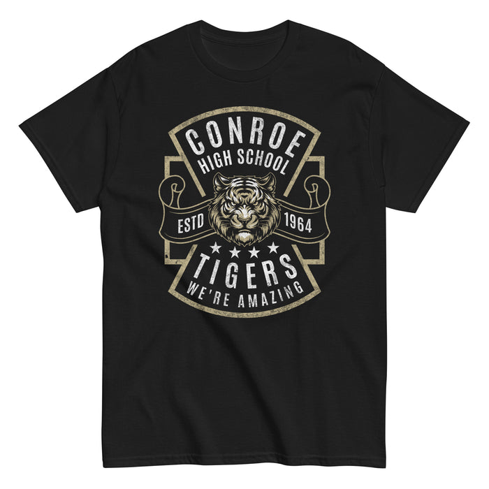 Conroe High School Tigers Black Classic Unisex T-shirt 207