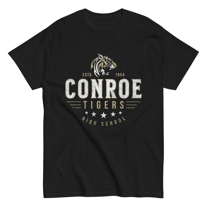 Conroe High School Tigers Black Classic Unisex T-shirt 217