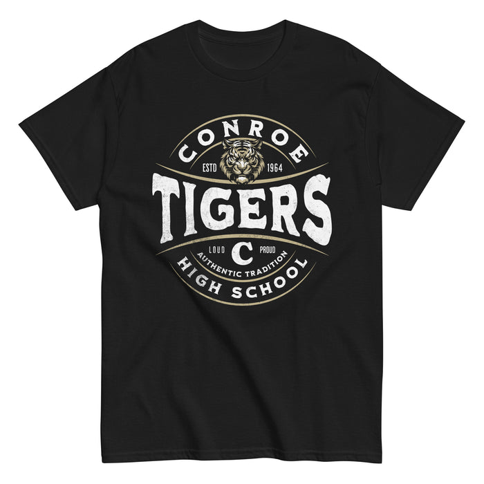 Conroe High School Tigers Black Classic Unisex T-shirt 218