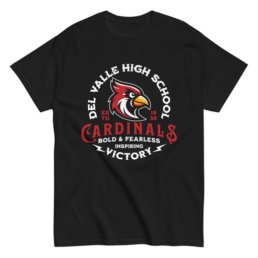 Del Valle High School Cardinals Black Classic Unisex T-shirt 206