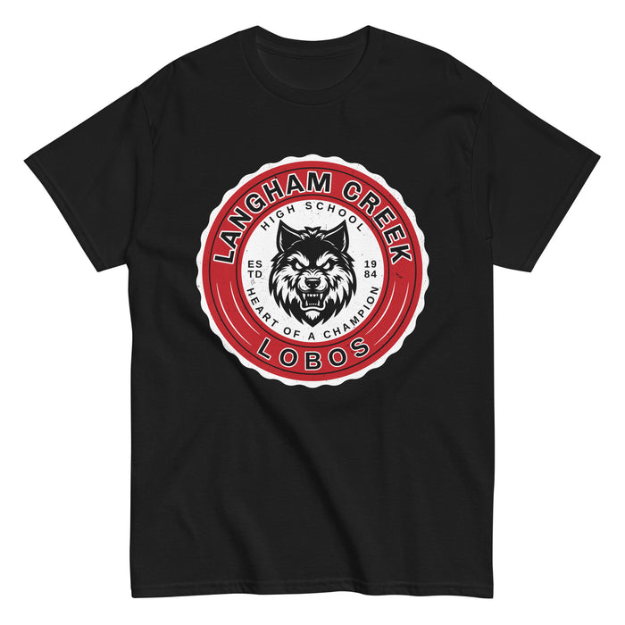 Langham Creek High School Lobos Black Classic Unisex T-shirt 216