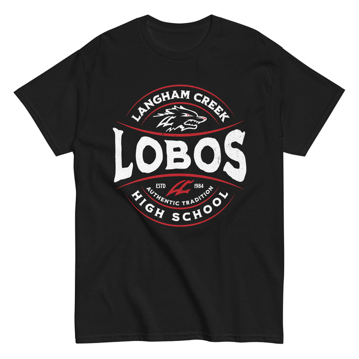 Langham Creek High School Lobos Black Classic Unisex T-shirt 218