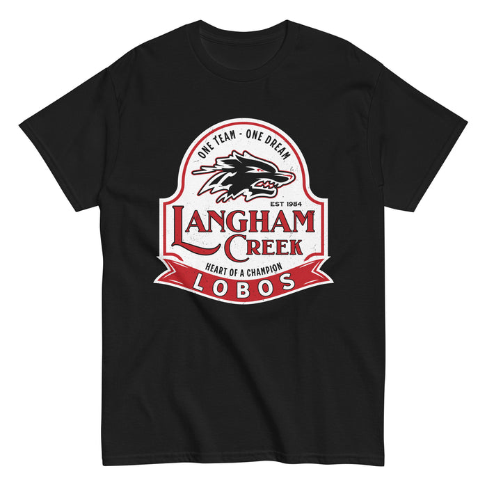 Langham Creek High School Lobos Black Classic Unisex T-shirt 219