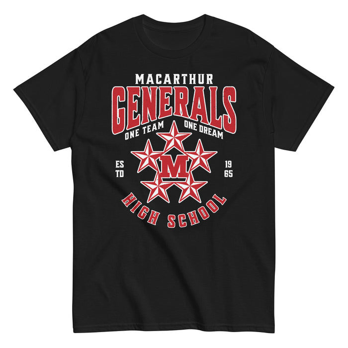 MacArthur High School Generals Black Classic Unisex T-shirt 213