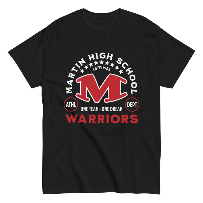 Martin High School Warriors Black Classic Unisex T-shirt 208