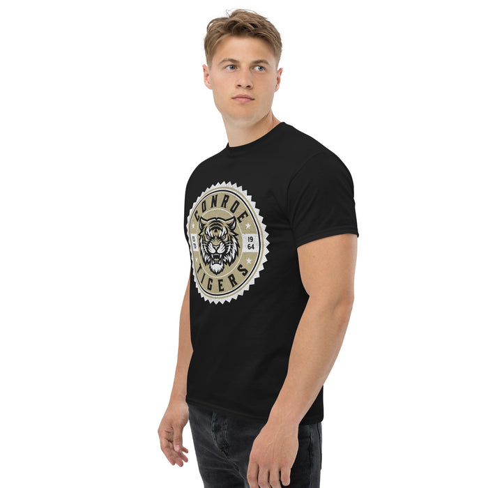 Man wearing Conroe High School Tigers Black Classic Unisex T-shirt 203a