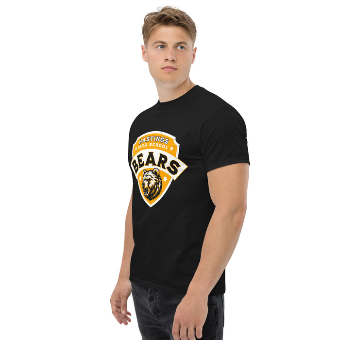 Side view of Hastings High School Bears Black Classic Unisex T-shirt 221