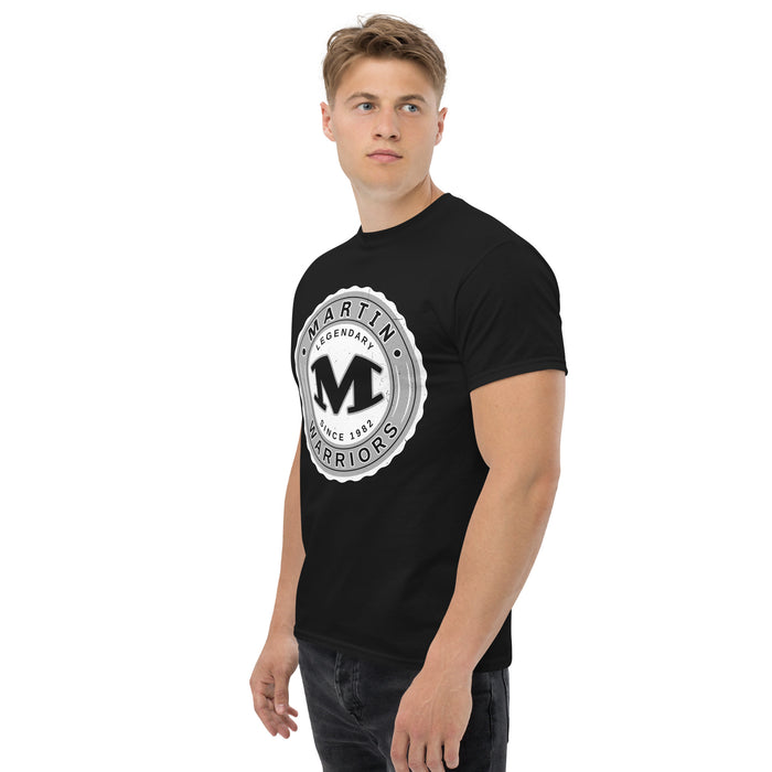 Side view of Martin High School Warriors Black Classic Unisex T-shirt 216