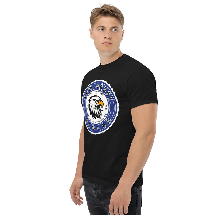Side view of New Caney High School Eagles Black Classic Unisex T-shirt 216